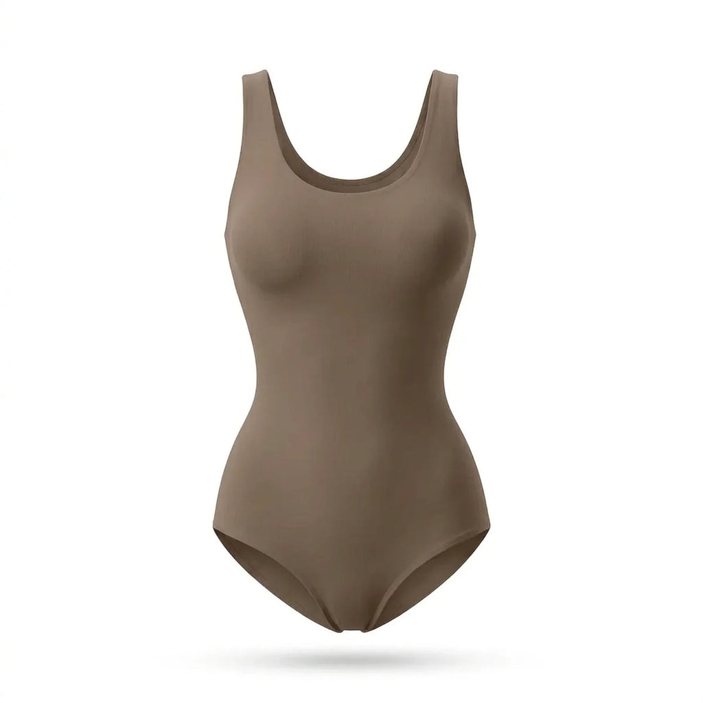 Body gainant maintien fort taupe, vue produit