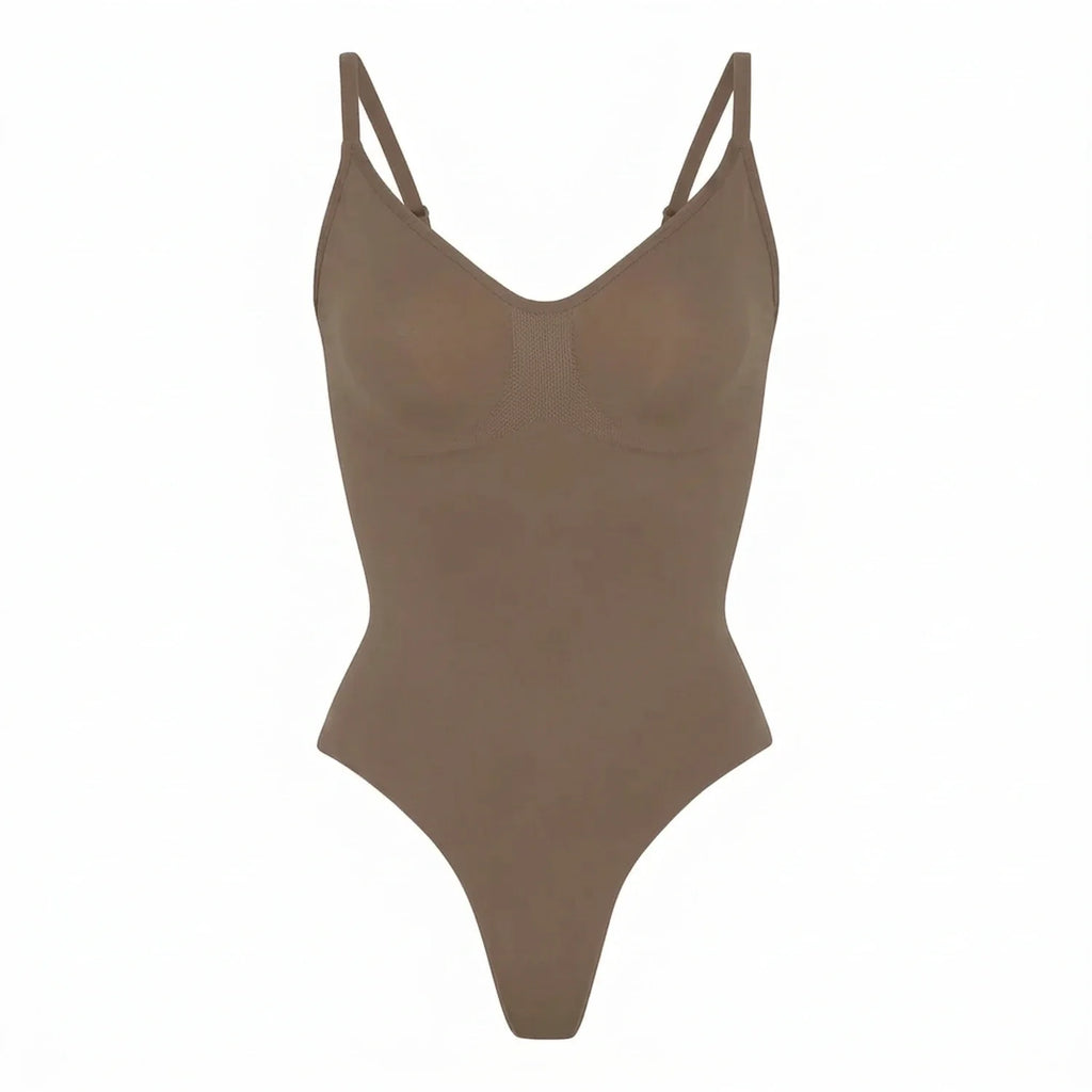 Body sculptant ventre plat taupe, vue produit