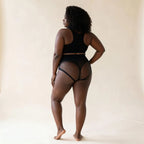 Culotte sculptante noir, vue de dos compression ferme