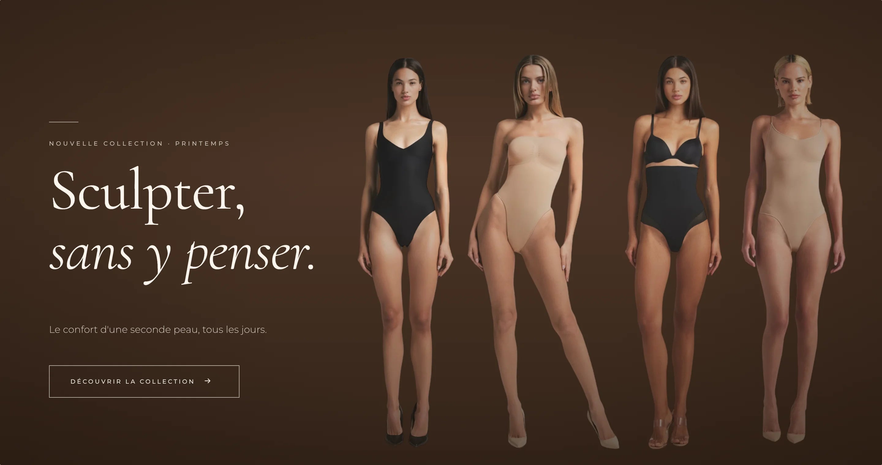 Deux femmes portant un body gainant Elya, nouvelle collection shapewear