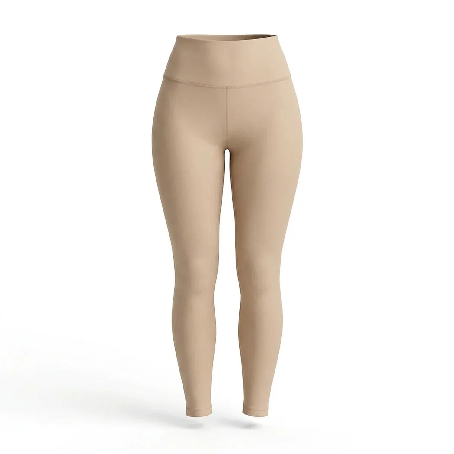Legging push up taille haute Elya beige — packshot produit fond blanc