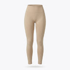 Legging sculptant ventre plat Elya beige — packshot produit, panneau frontal ventre plat