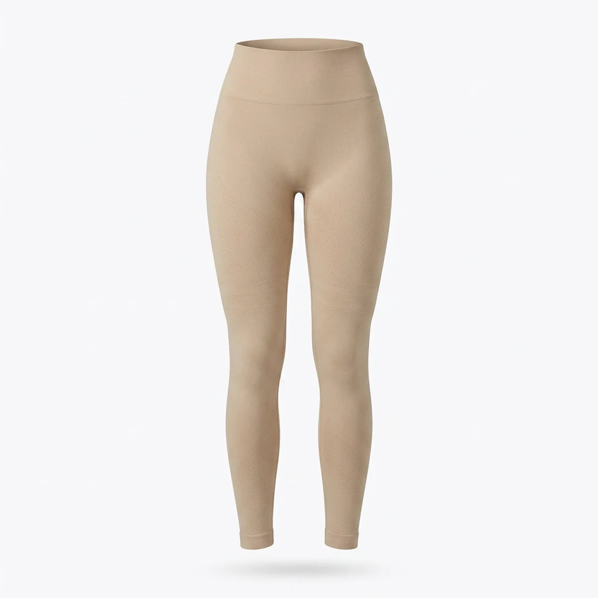 Legging sculptant ventre plat Elya beige — packshot produit, panneau frontal ventre plat