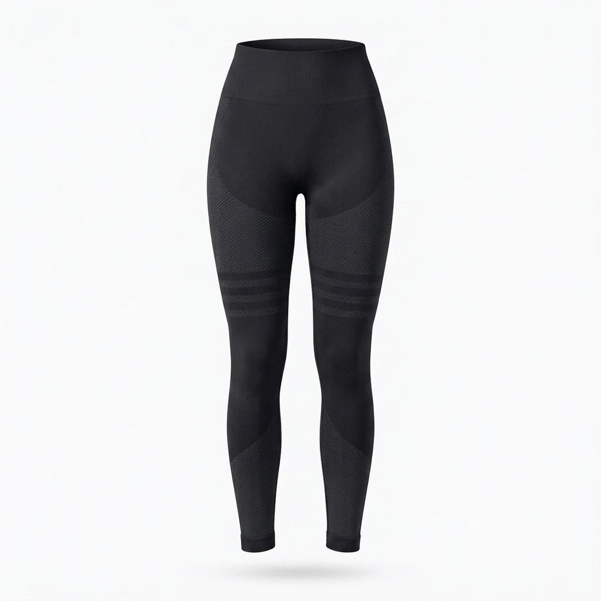 Legging sculptant ventre plat Elya noir — packshot produit, panneau frontal ventre plat