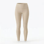 Legging taille haute gainant beige Elya — packshot produit fond blanc