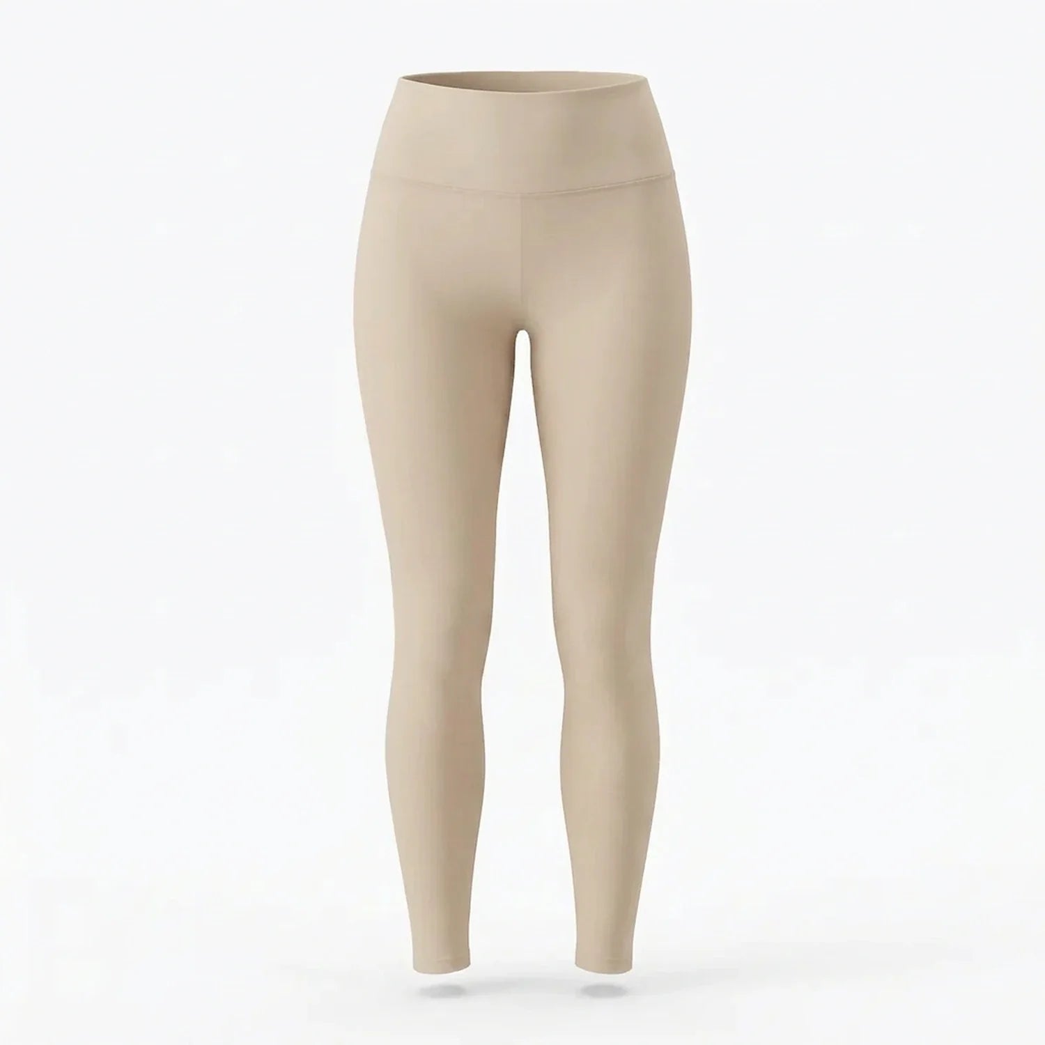 Legging taille haute gainant beige Elya — packshot produit fond blanc