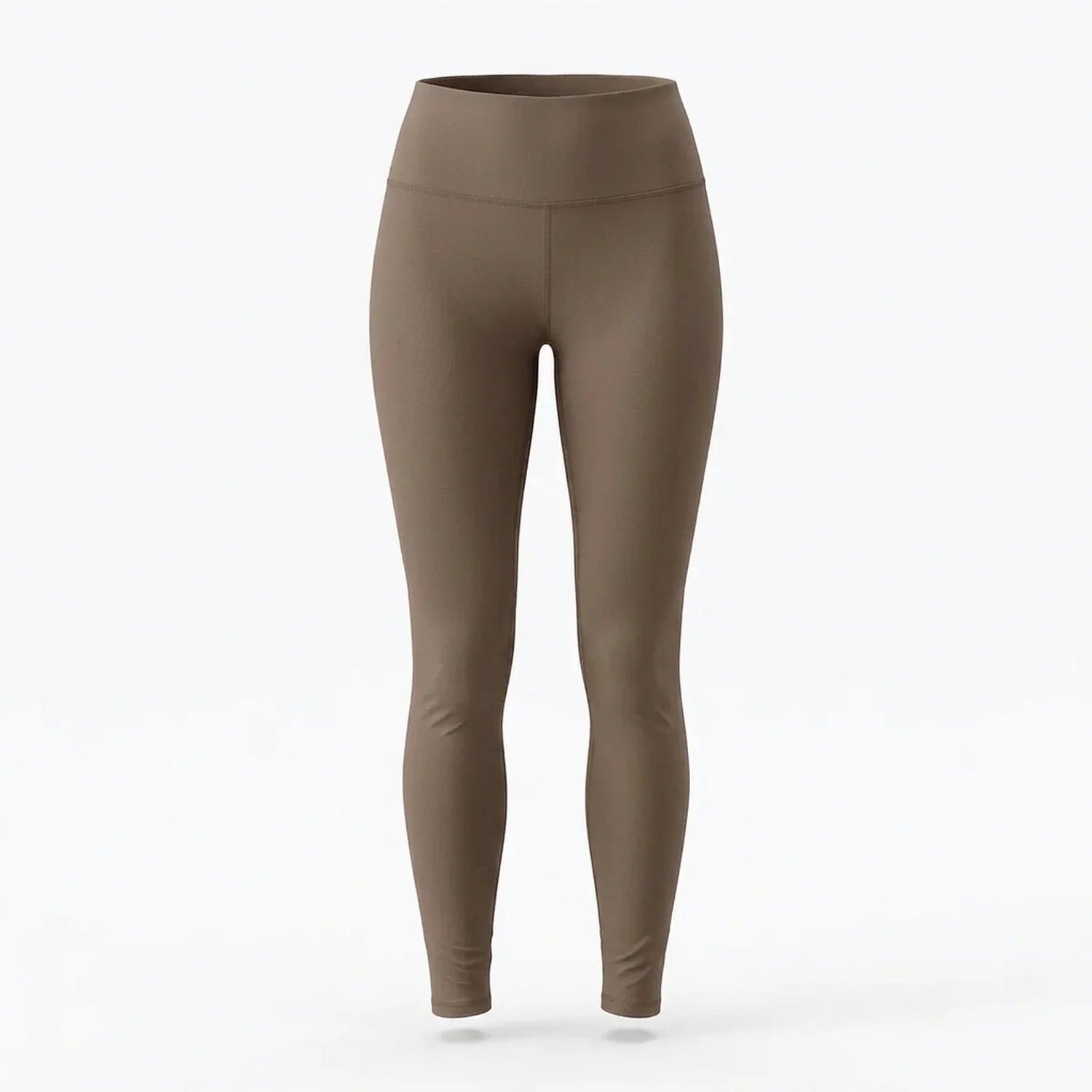 Legging taille haute gainant taupe Elya — packshot produit fond blanc