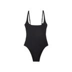 Maillot 1 pièce gainant ventre plat Elya noir — vue packshot produit fond blanc