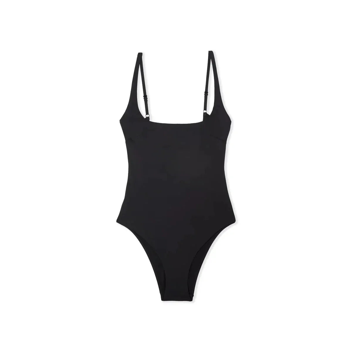 Maillot 1 pièce gainant ventre plat Elya noir — vue packshot produit fond blanc