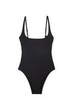 Maillot 1 pièce gainant ventre plat Elya noir — vue packshot produit fond blanc