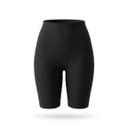 Shorty gainant invisible femme — packshot produit, boyshort noir taille haute, finition seamless