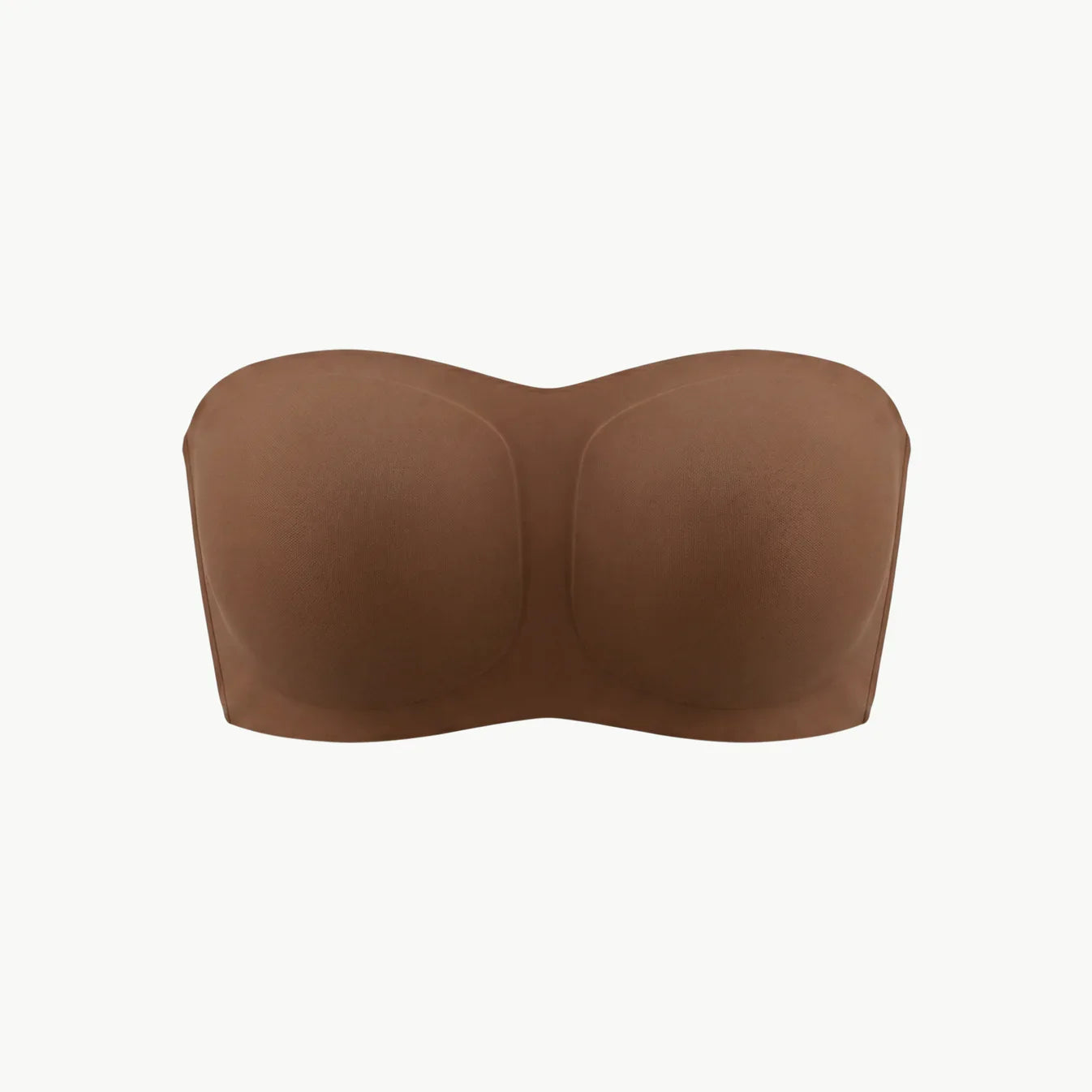 Soutien-gorge invisible sans bretelles marron, packshot